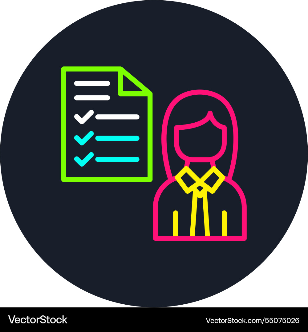 Daily tasks line multi color icon Vector Image