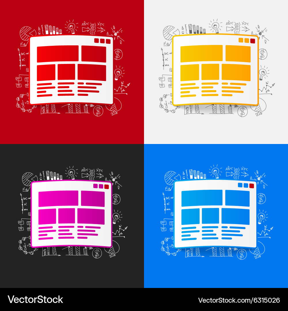 Drawing business formulas interface vector image