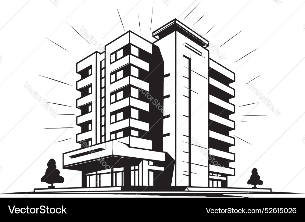 Ebony Corporate Complex Blueprint Black Royalty Free Vector