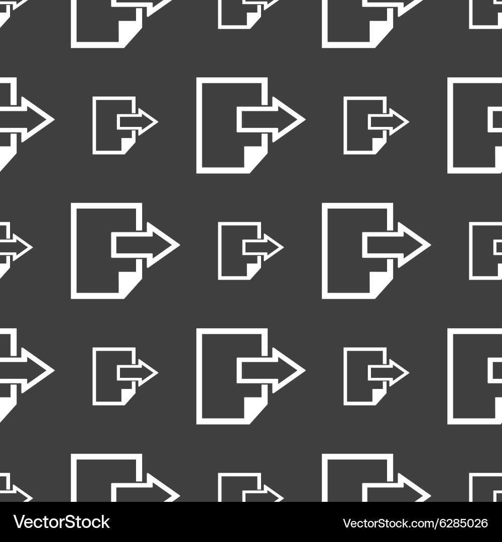 Export file icon document symbol seamless Vector Image