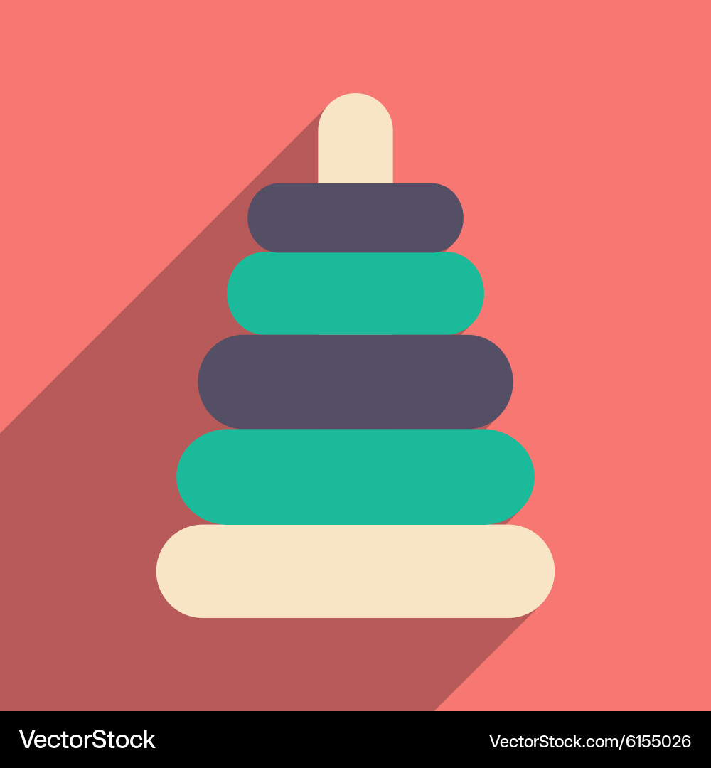 Flat with shadow icon and mobile application Vector Image