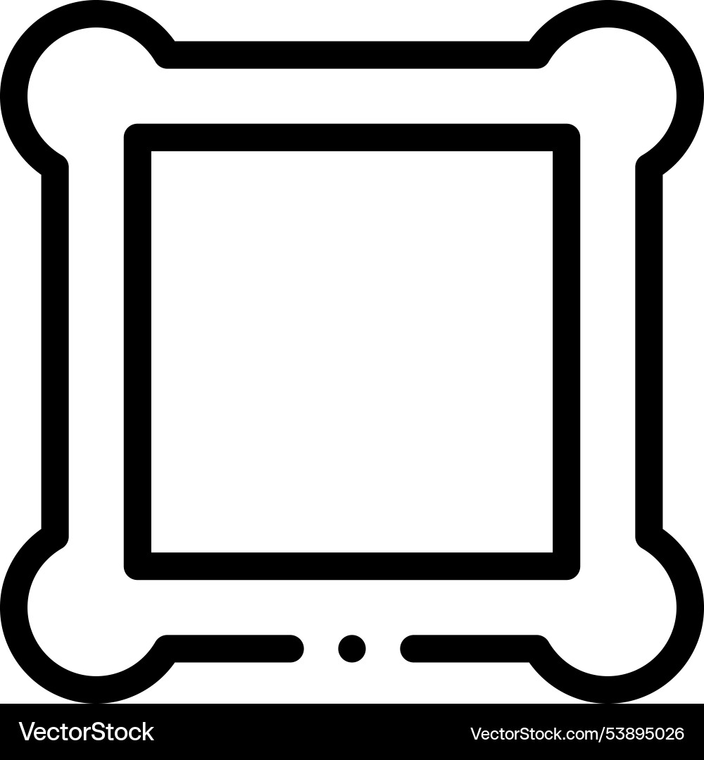 Frame icon thin linear style design isolated Frame icon thin linear style design isolated vector image