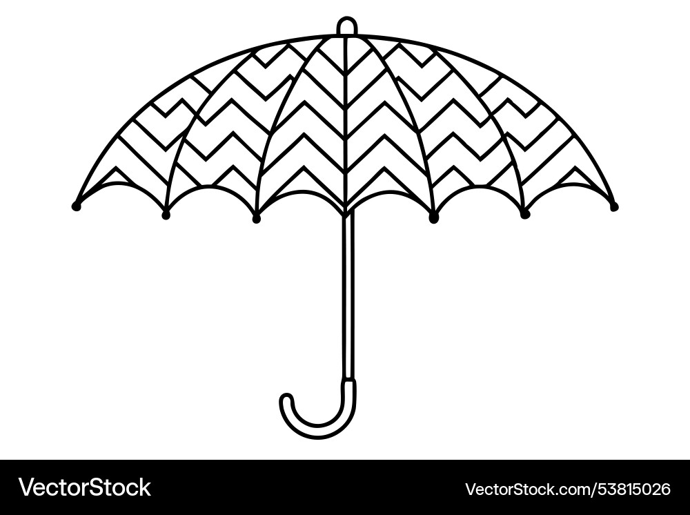 Geometric umbrella design with panel patterns Vector Image