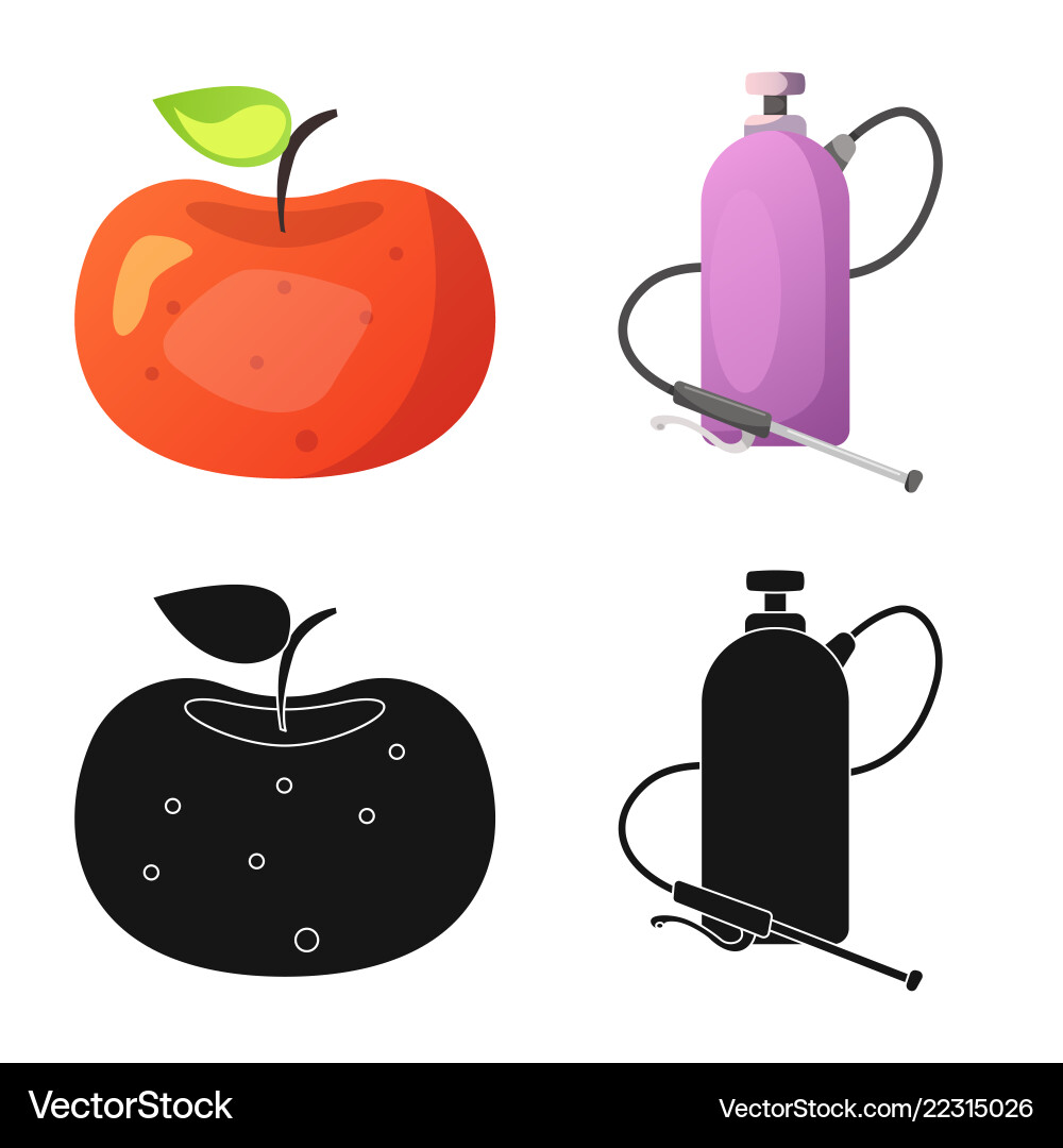 Isolated object of and icon set s vector image