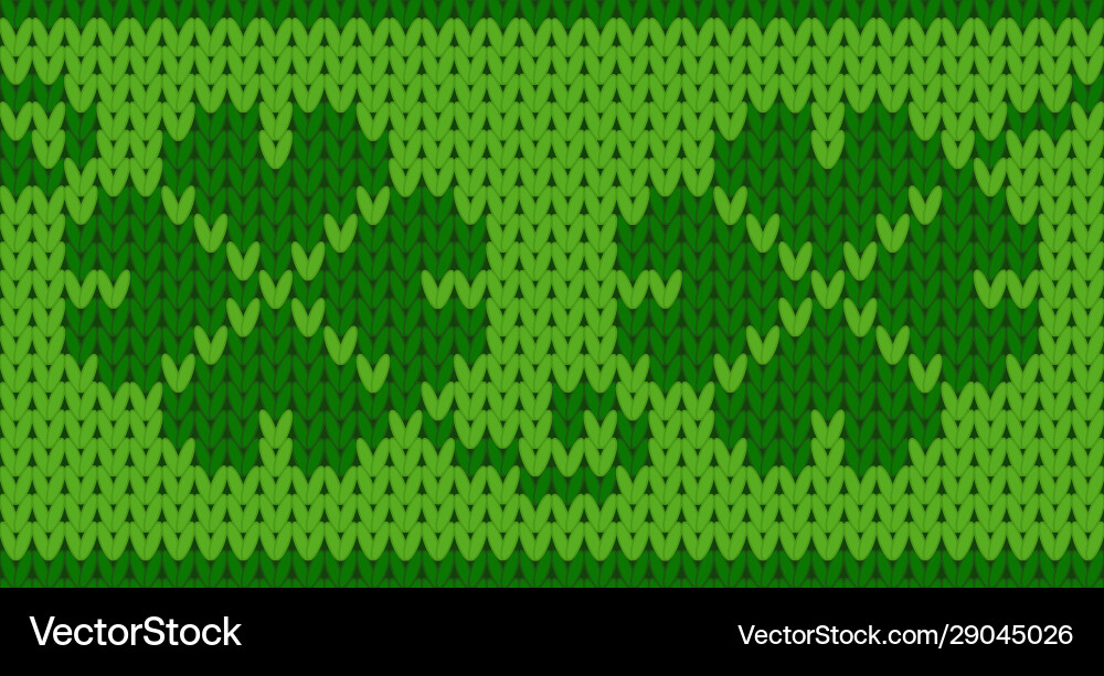 Knitting seamless background with shamrock pattern Knitting seamless background with shamrock pattern vector image