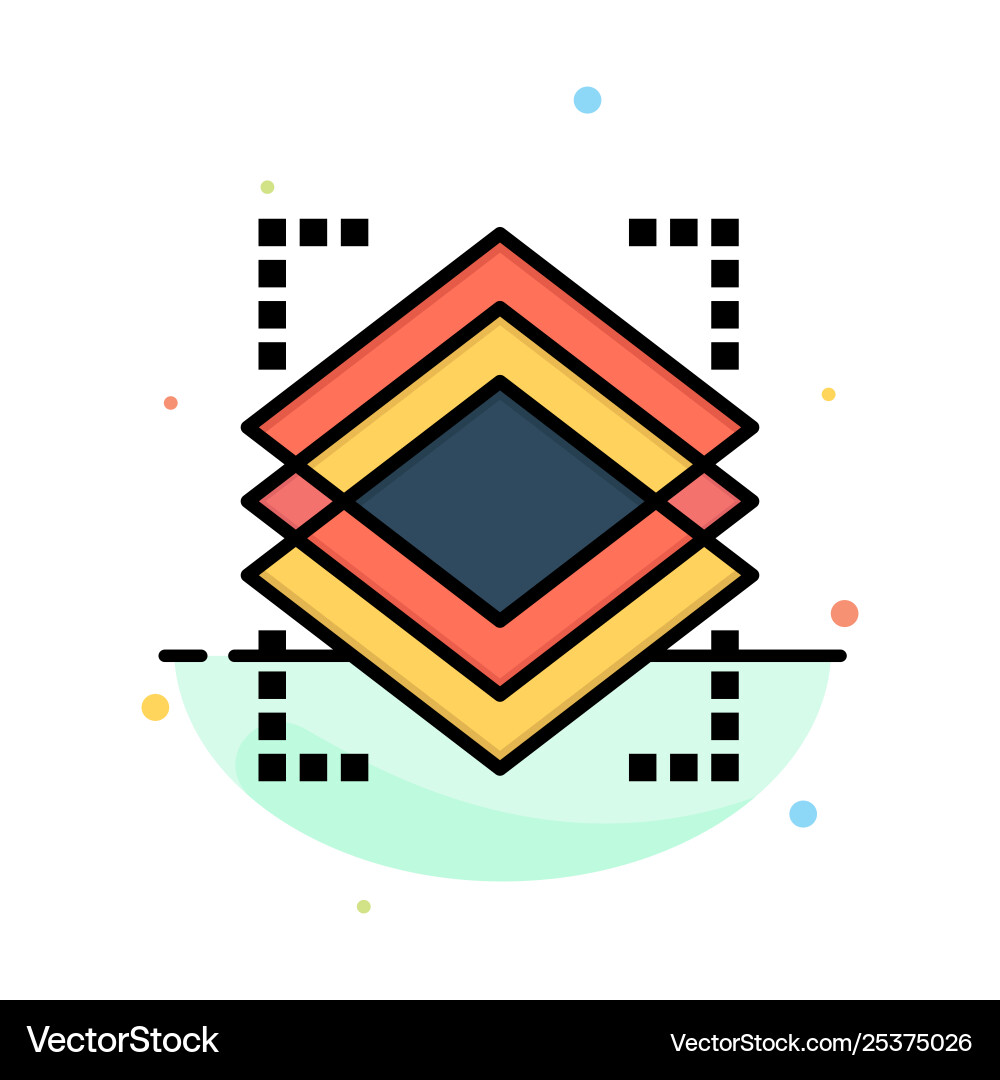 Layers object layer server abstract flat color Layers object layer server abstract flat color Vector Image
