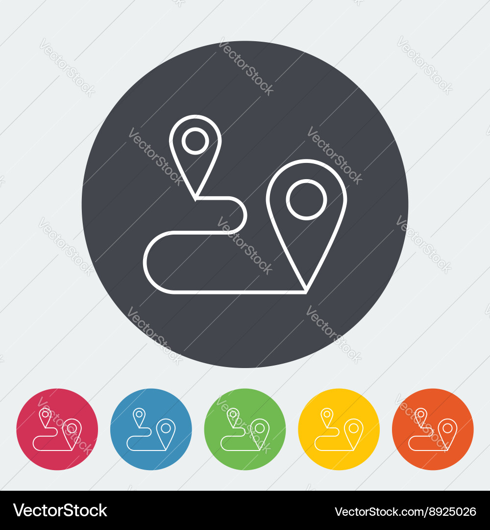 Map Pointer Icon - Location Marker vector image