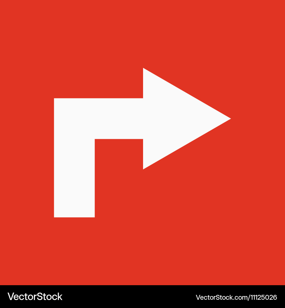 Right icon direction and arrow navigation vector image