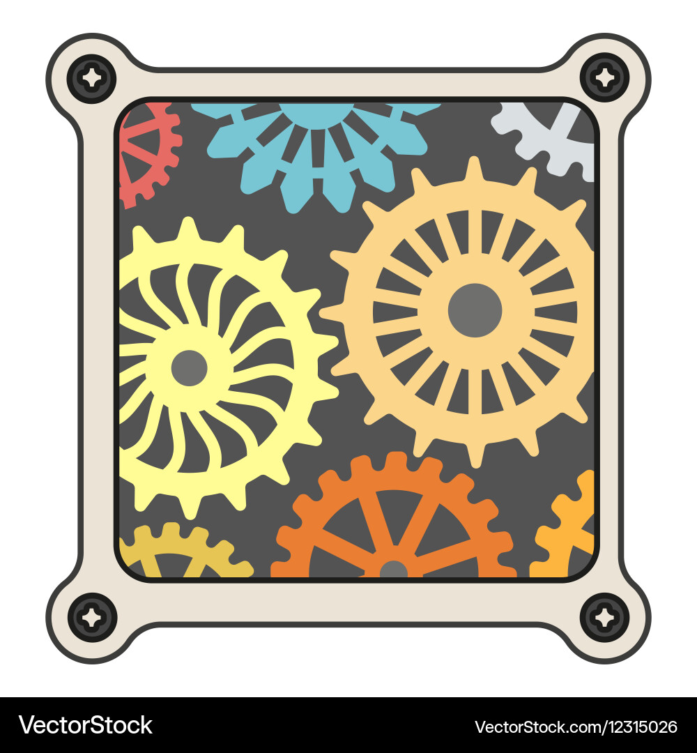 Robot technical colorful meter icon vector image