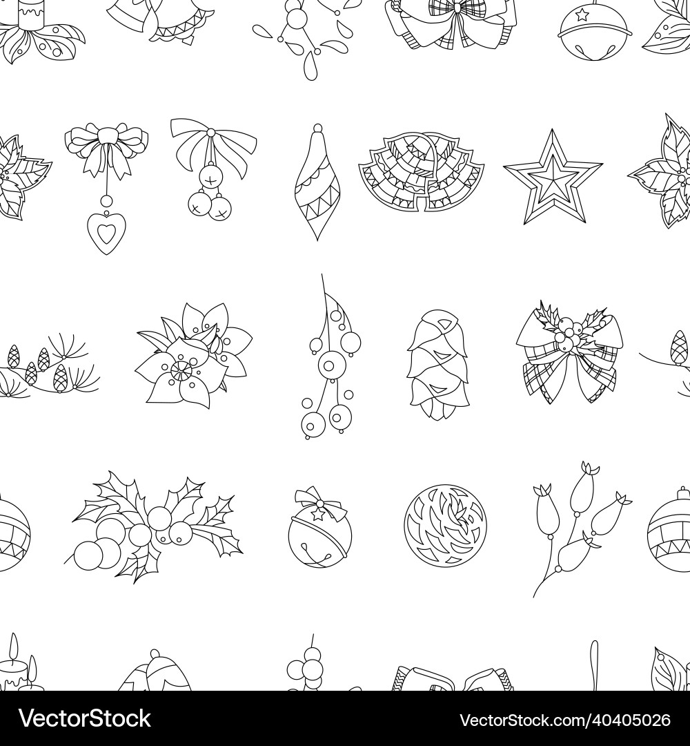 Seamless pattern with festive objects Seamless pattern with festive objects Vector Image