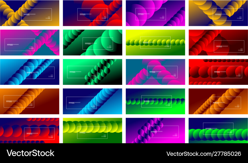 Set simple abstract backgrounds with neon color Vector Image