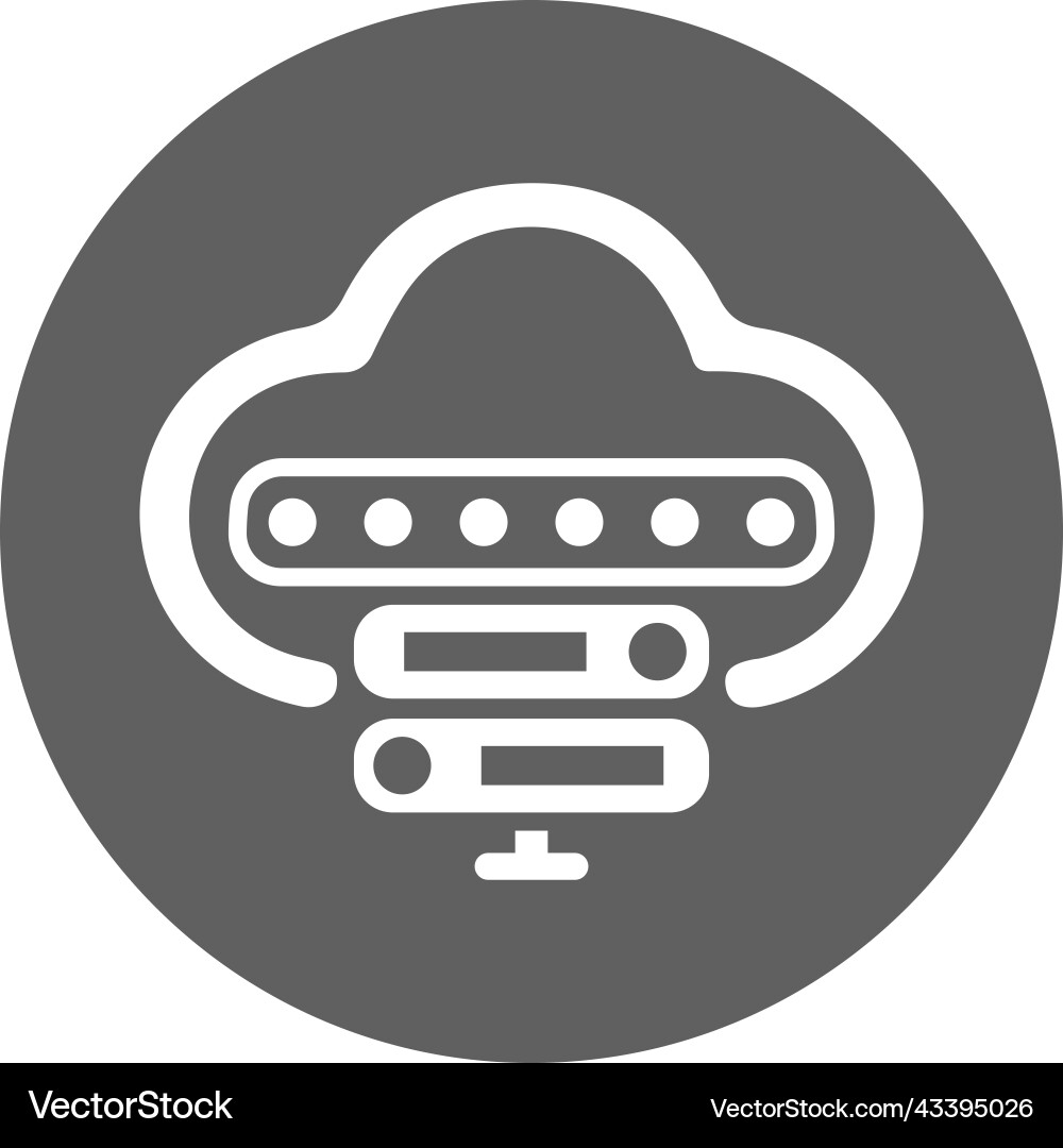 Web hosting icon gray graphics Vector Image