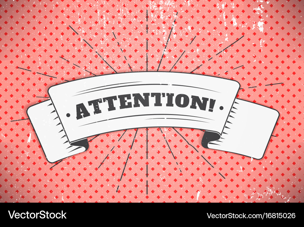 White ribbon in the form of a banner with text Vector Image