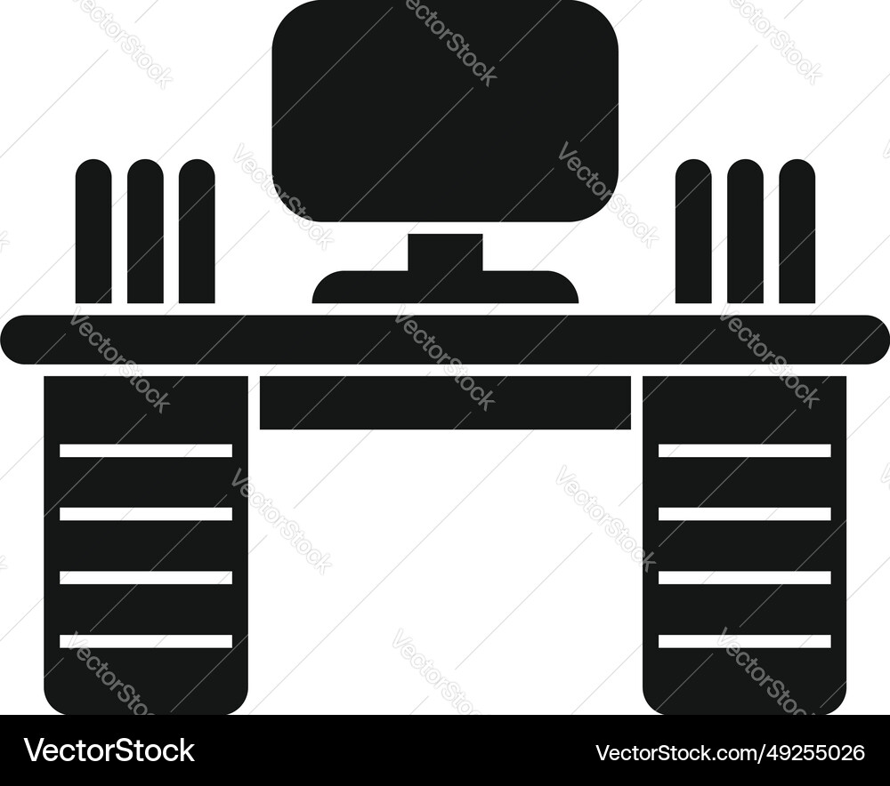 Work computer desktop icon simple smart Work computer desktop icon simple smart vector image