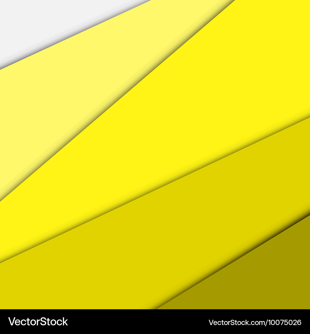 Yellow overlap layer paper material design vector image