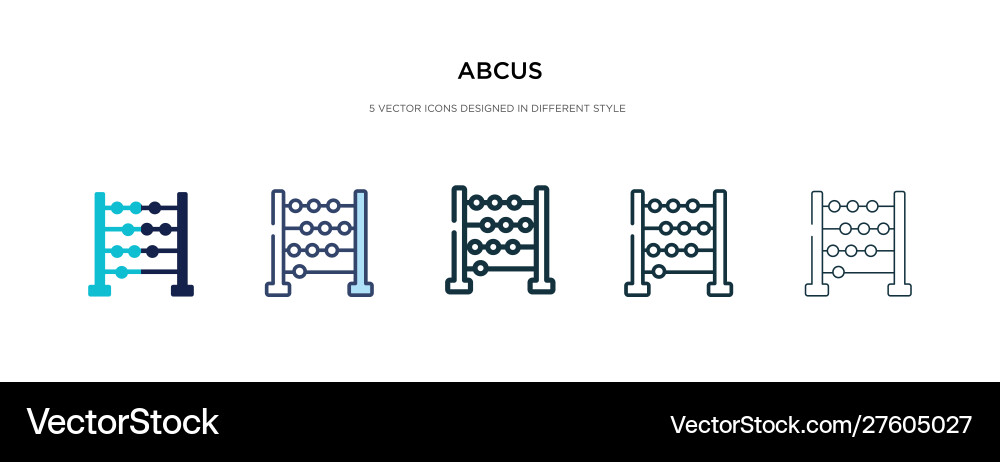 Abcus icon in different style two colored Abcus icon in different style two colored vector image