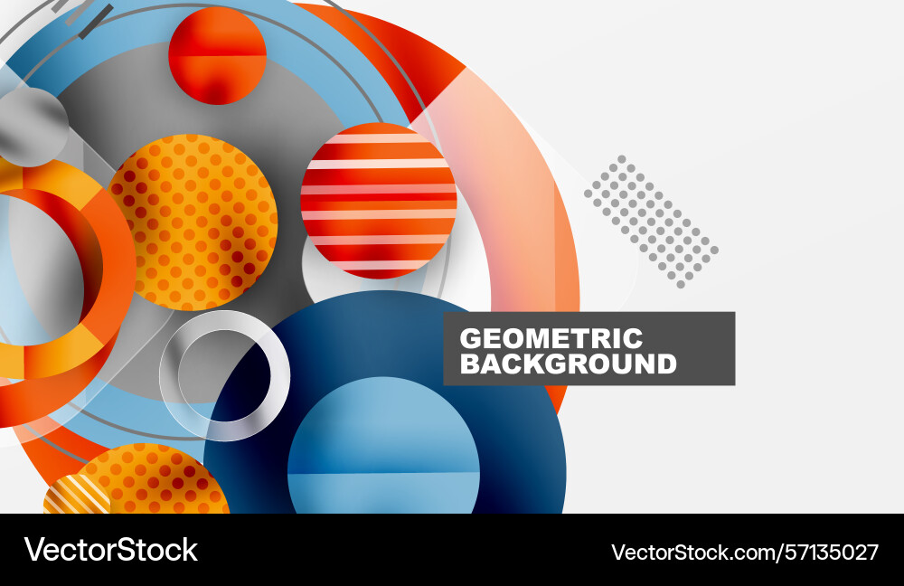 Abstract geometric shapes overlap creating Vector Image