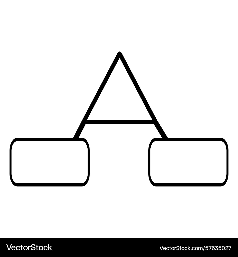Abstract of a minimalistic flowchart Abstract of a minimalistic flowchart vector image