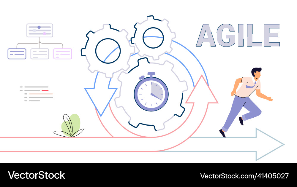 Agile development decisions methodology business Agile development decisions methodology business vector image