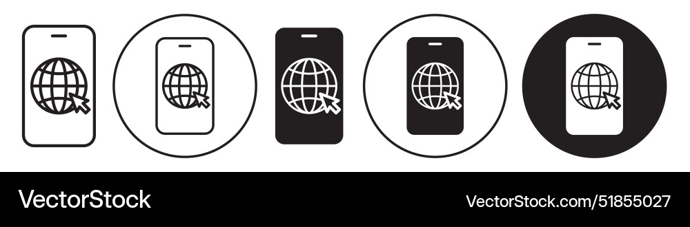 Browse icon set collection for web vector image