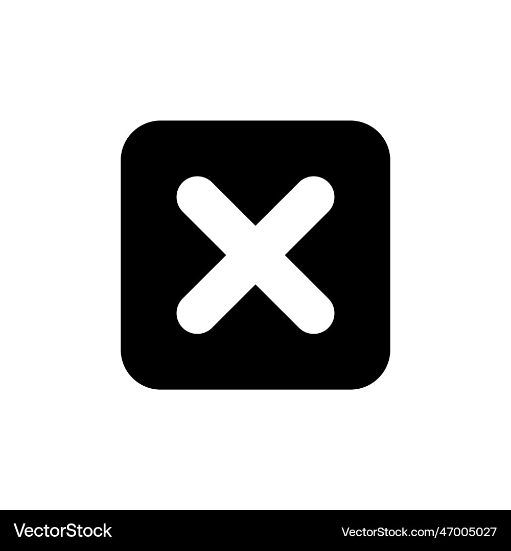 Close icon delete remove cancel exit symbol vector image