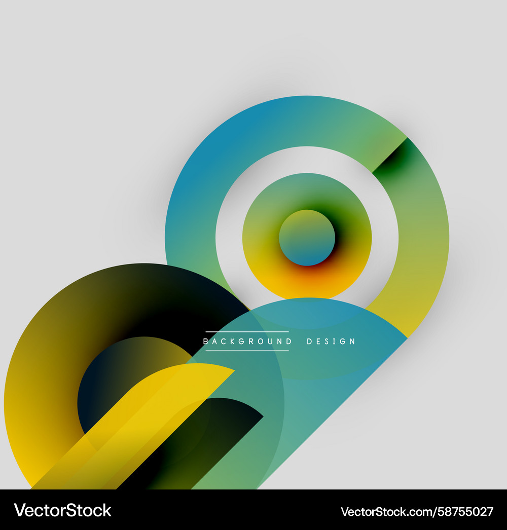 Colorful Overlapping Circles Vector Image