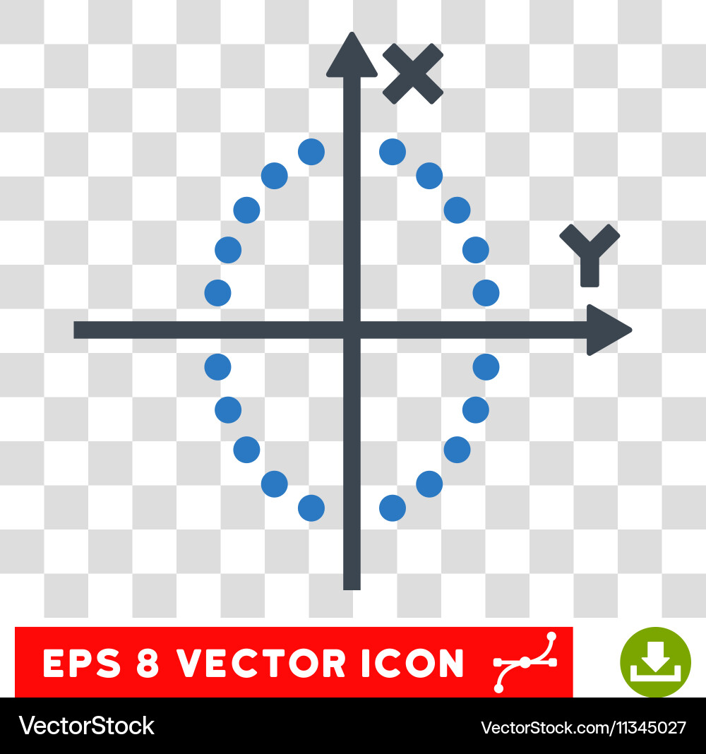 Ellipse plot eps icon vector image