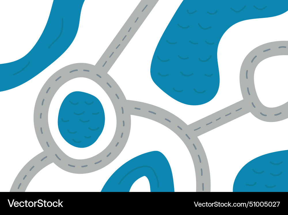 Empty map with roads Vector Image