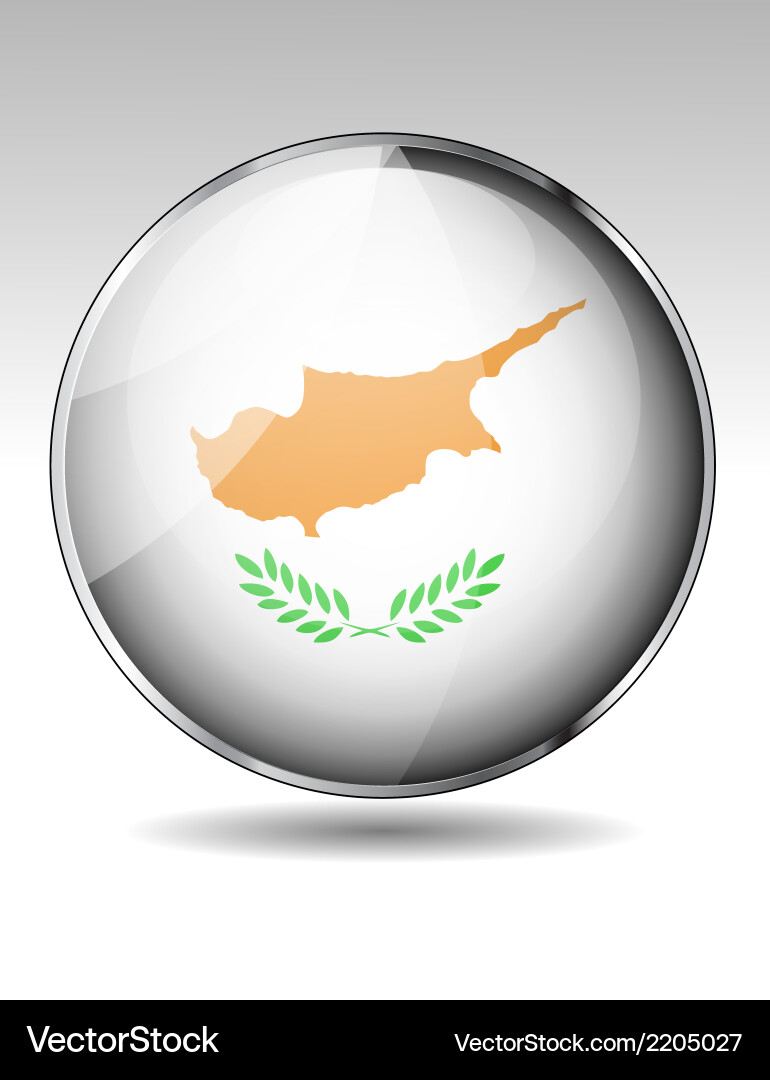 Flag button design elements vector image