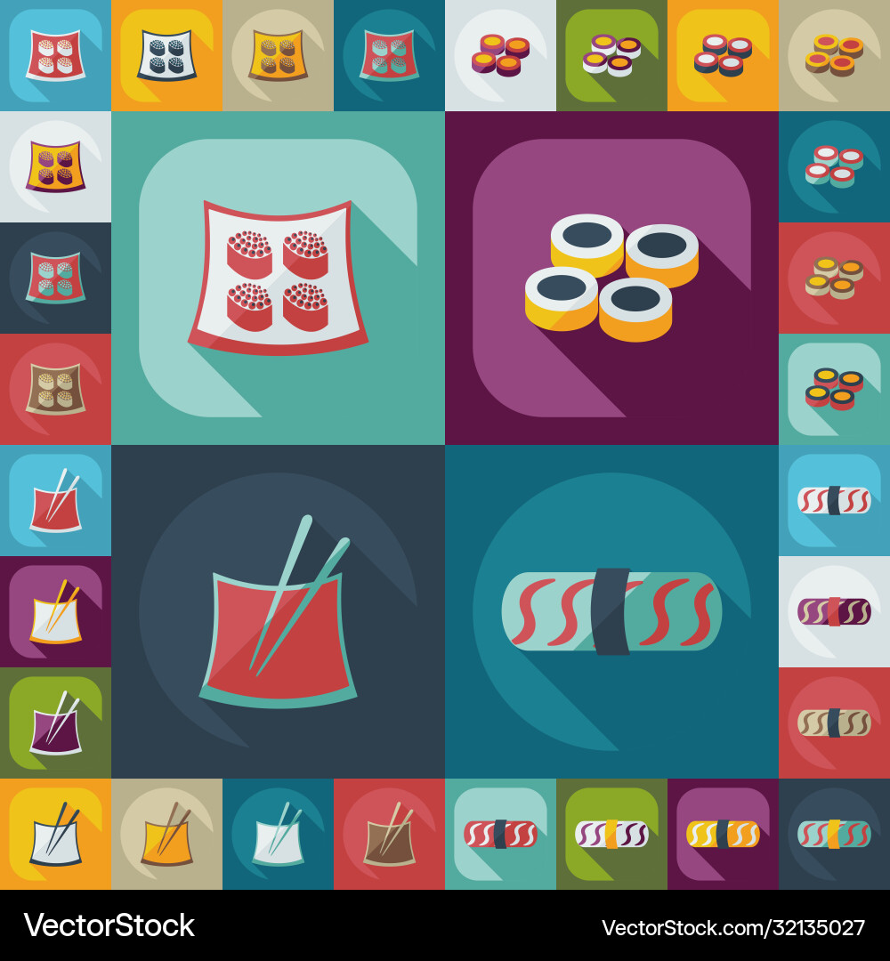 Flat concept set modern design a unique Vector Image