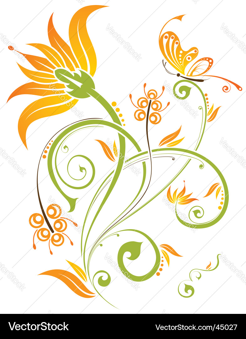 Floral Vine Pattern vector image