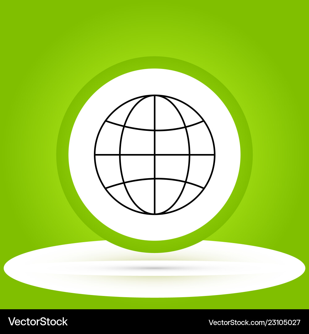 Globe icon in creative design with elements vector image