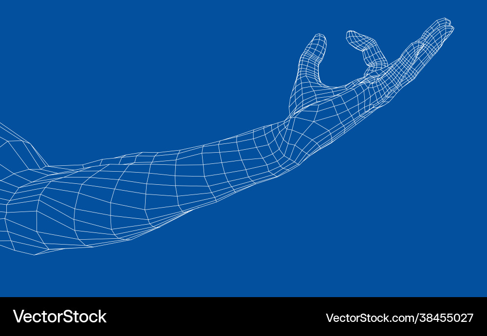 Hand hold some tiny or thin object Hand hold some tiny or thin object vector image