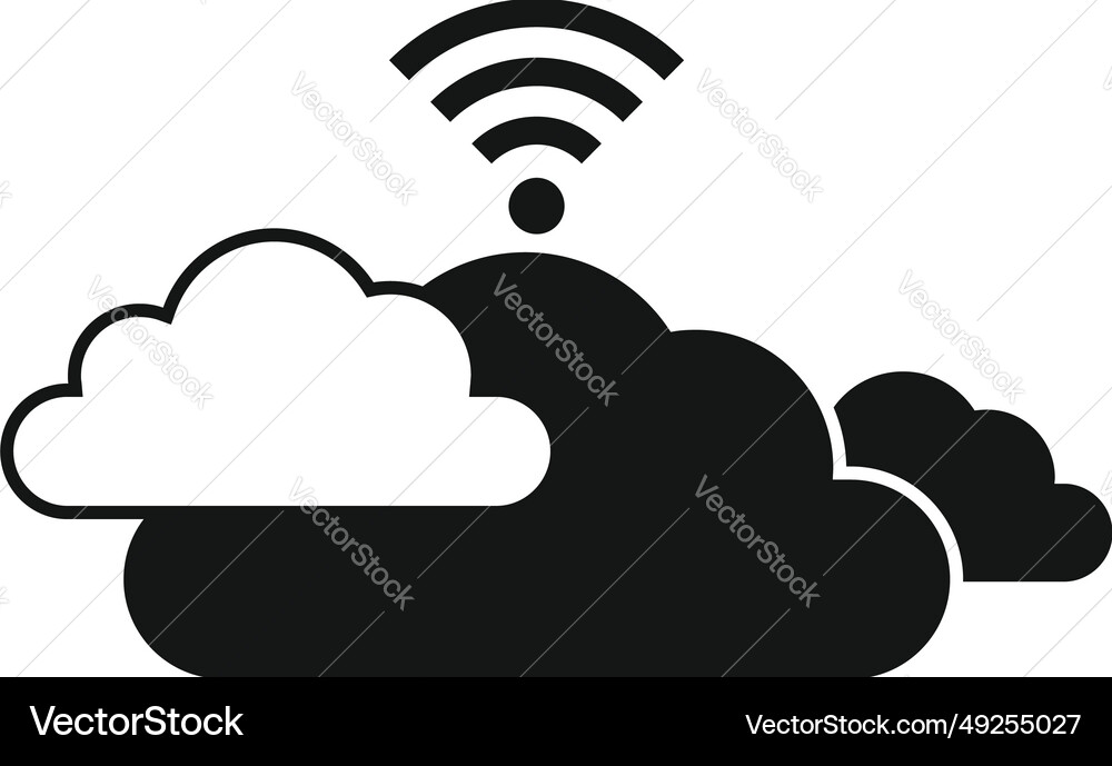 Internet cloud data icon simple smart Internet cloud data icon simple smart vector image