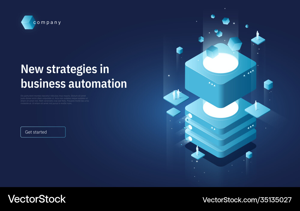 Isometric Technology Data Concepts vector image