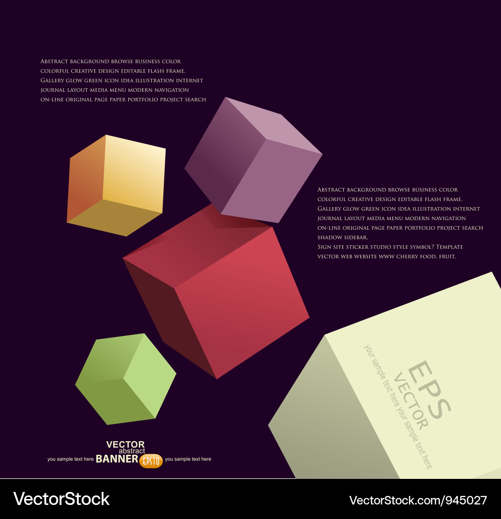 Modern 3D Cube Background vector image
