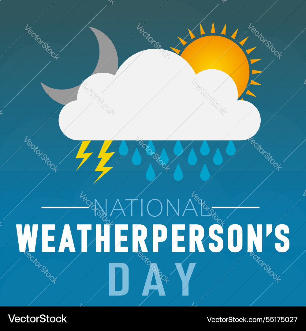 Nationales Wettertagsdesign Nationales Wettertagsdesign vektorbild