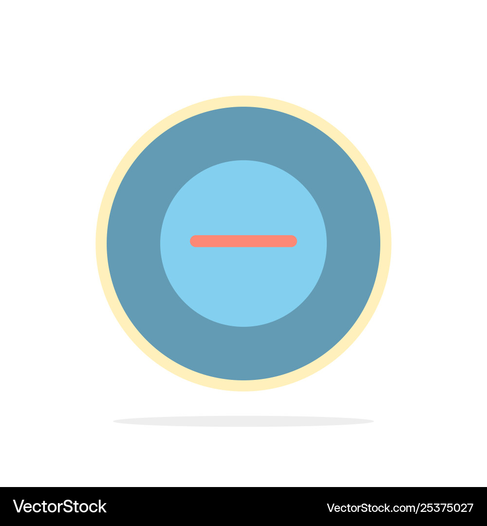 No add less abstract circle background flat color Vector Image