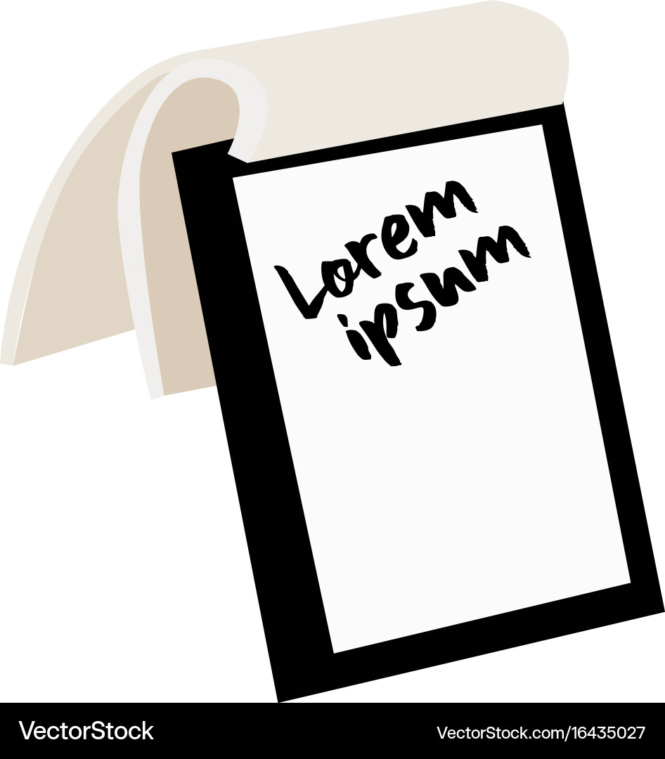 Notebook with pen Vector Image