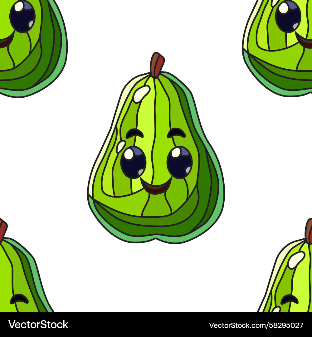 Pear Seamless Pattern Vector Image