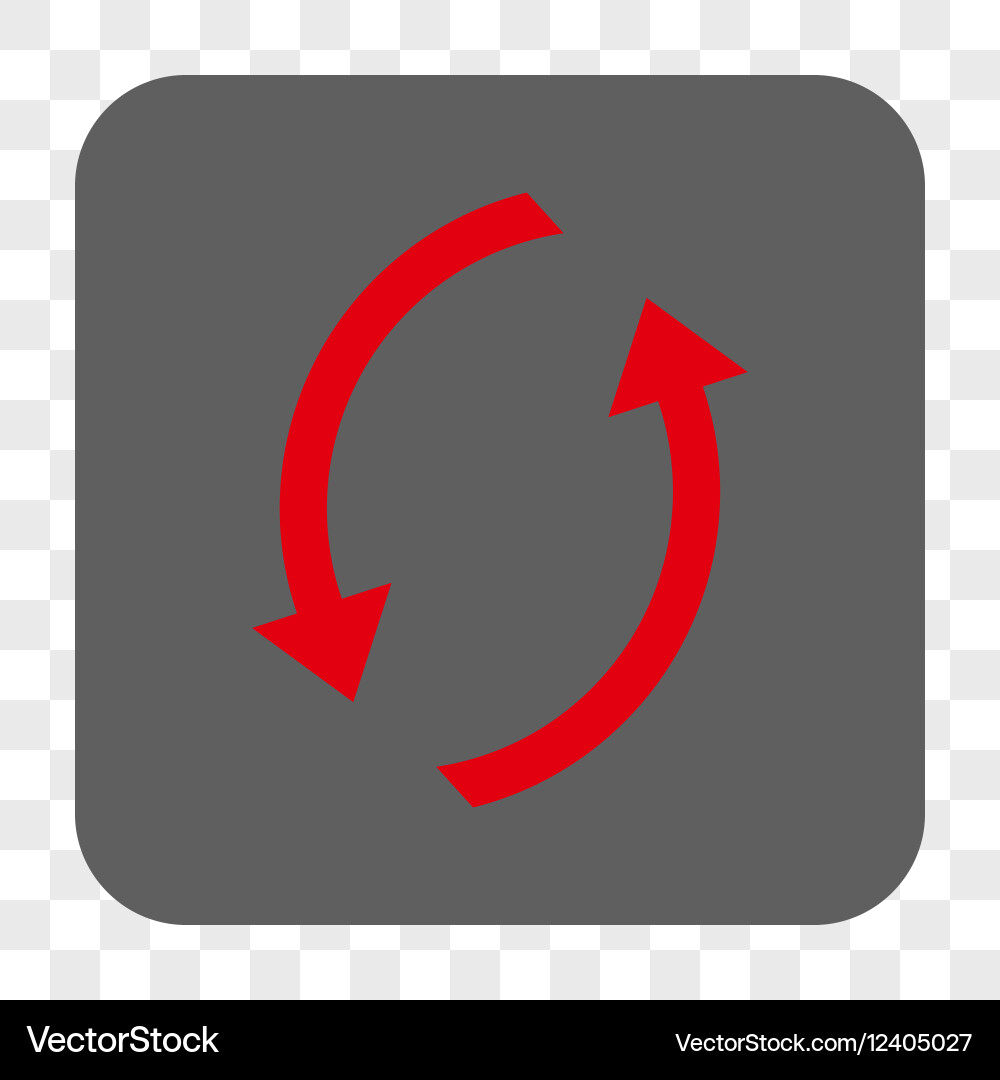 Refresh rounded square button vector image