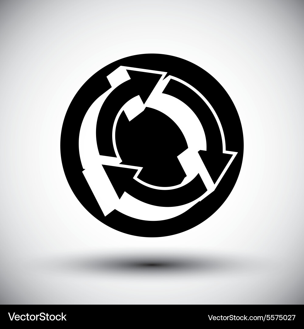 Reload refresh arrows loop simple single color Vector Image