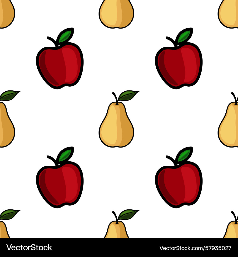 Seamless pattern featuring alternating red apples Seamless pattern featuring alternating red apples Vector Image