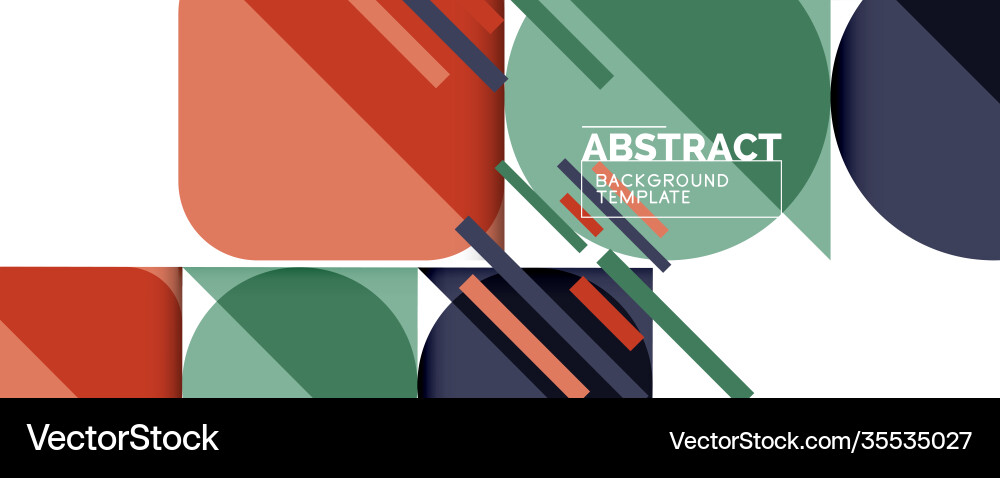 Simple circles and triangles abstract background Vector Image