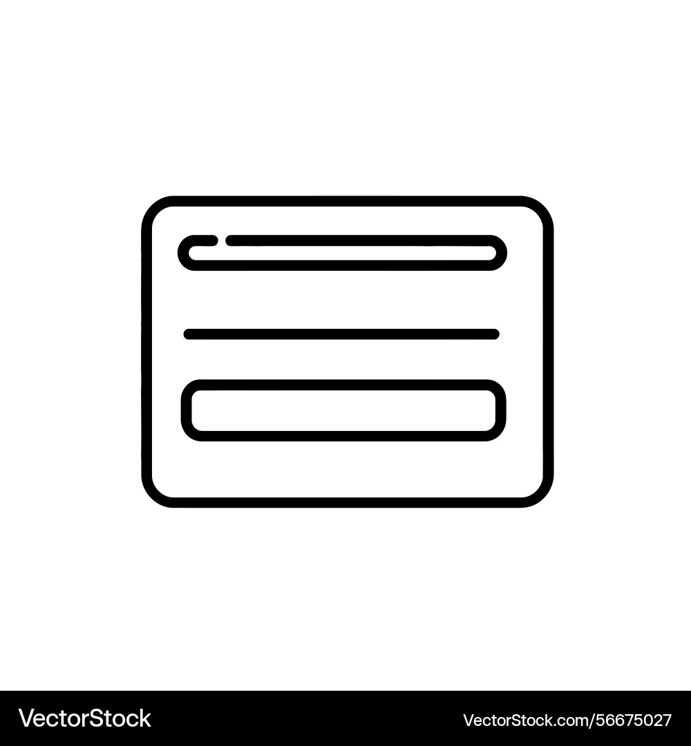 Simple menu outline icon design with rounded vector image