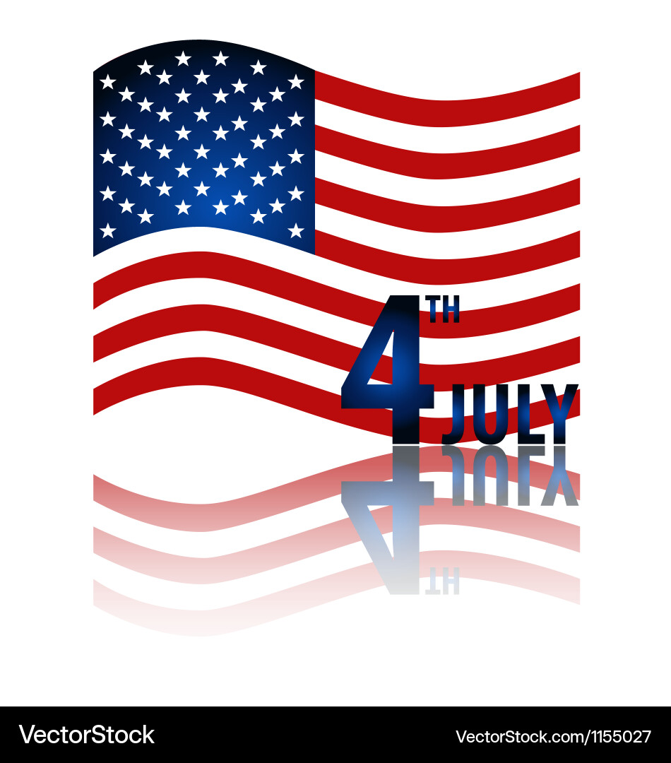 Stars and Stripes Independence Day Flag vector image