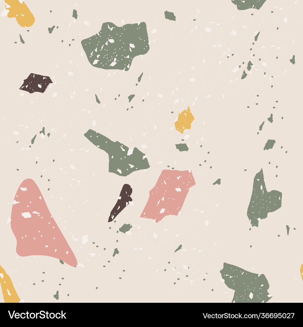 Terrazzo seamless pattern craquelure Terrazzo seamless pattern craquelure Vector Image