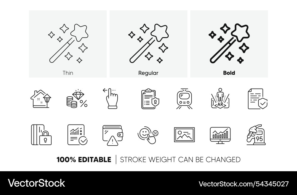 Train checked calculation and petrol station line Train checked calculation and petrol station line vector image