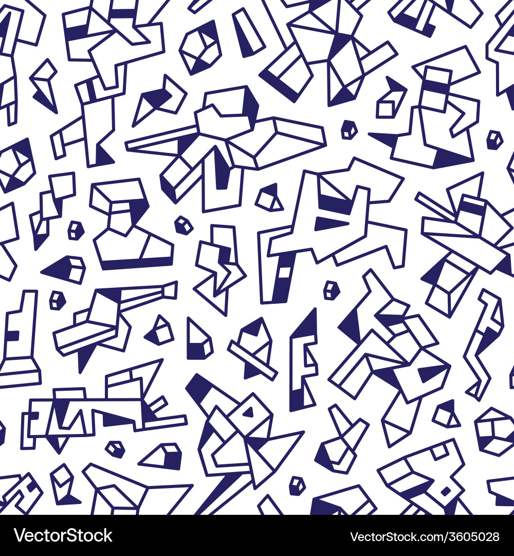 Abstract Robot Seamless Pattern vector image