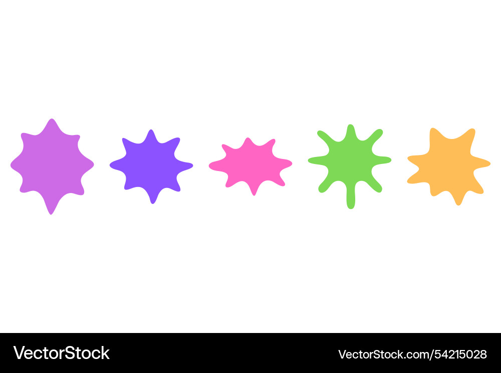 Abstract splash shape design set vector image